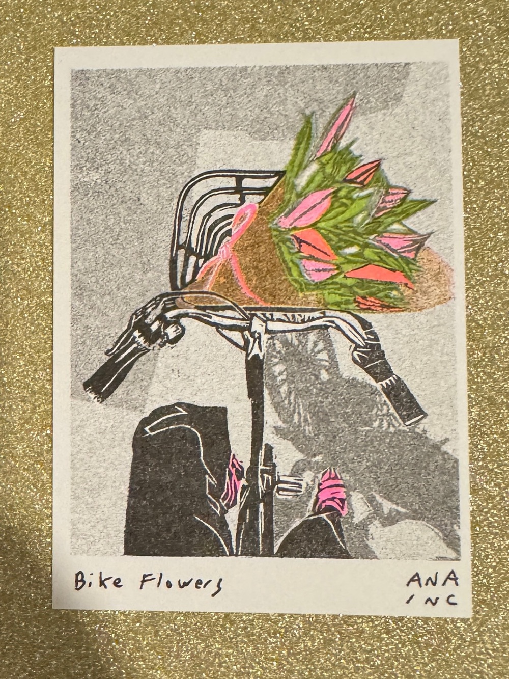 Anastasia inciardi mini print - Bike Flowers - from Chelsea Market